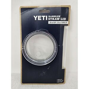 Yeti Rambler Clear Straw + Lid Combo for 26oz Cup or 30oz Tumbler, NEW/Blem